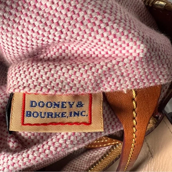 Dooney & Bourke Vintage Black Brown Pebble Leather Hobo Shoulder Bag - Picture 9 of 10